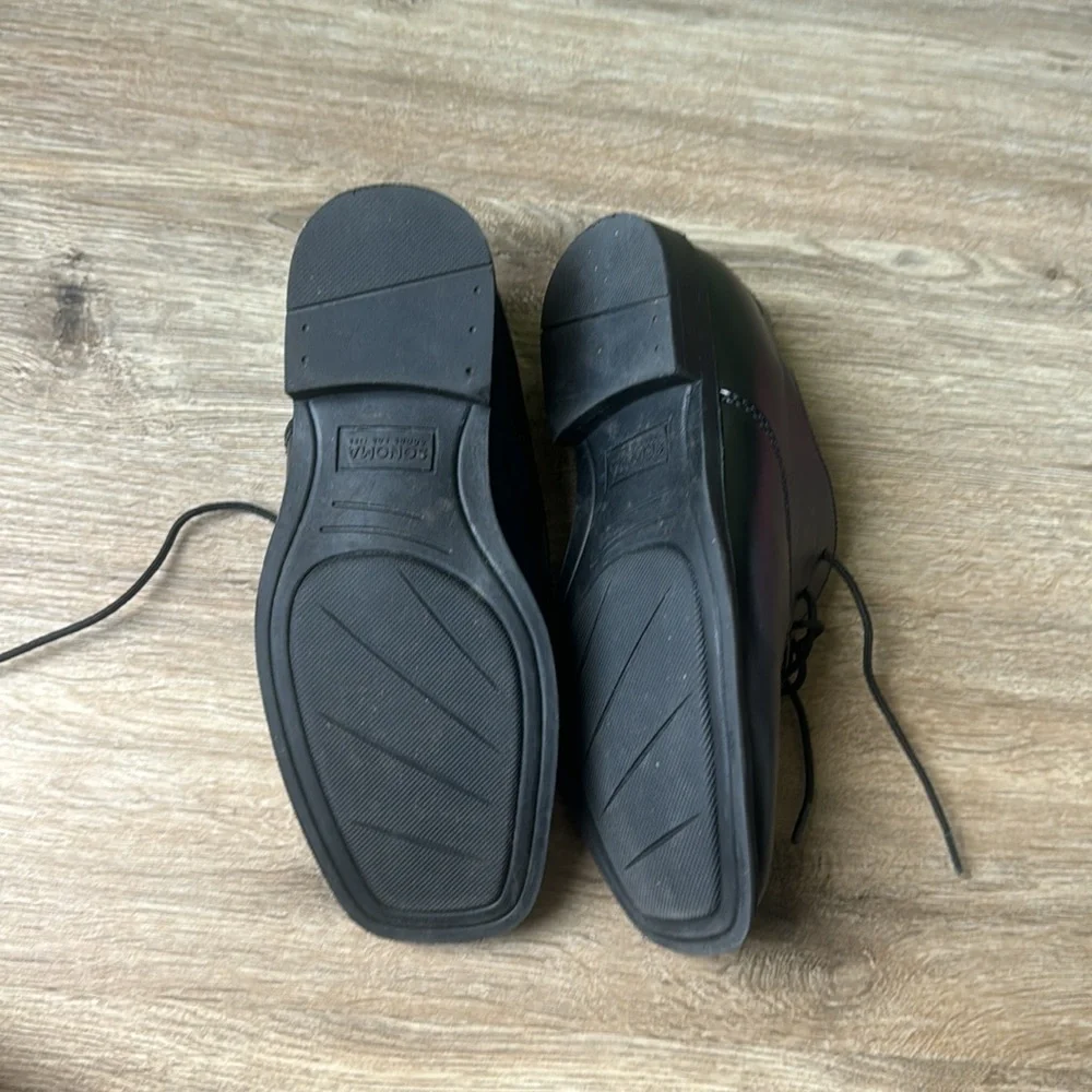 Sonoma black dress shoes, size 3, like new wore handful of times boys